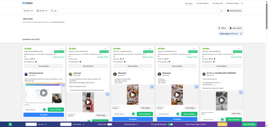 Analyze Ad Spend, Reach, and Audience Profiles in the EU Region