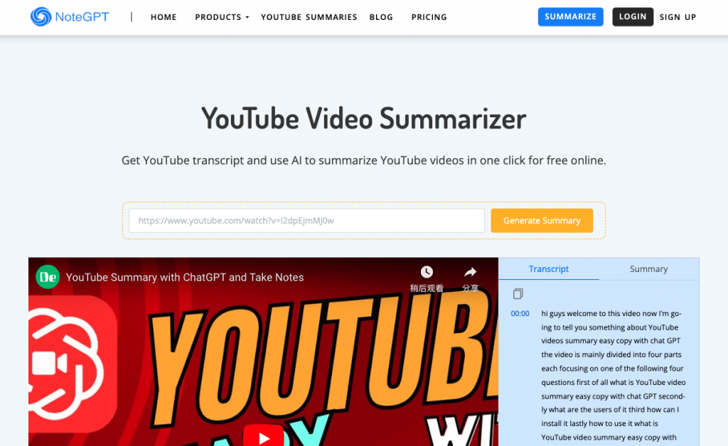 YouTube Video Summarizer