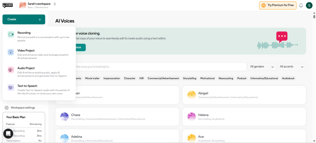 Podcastle: Best for Interviews & Audio Enhancement