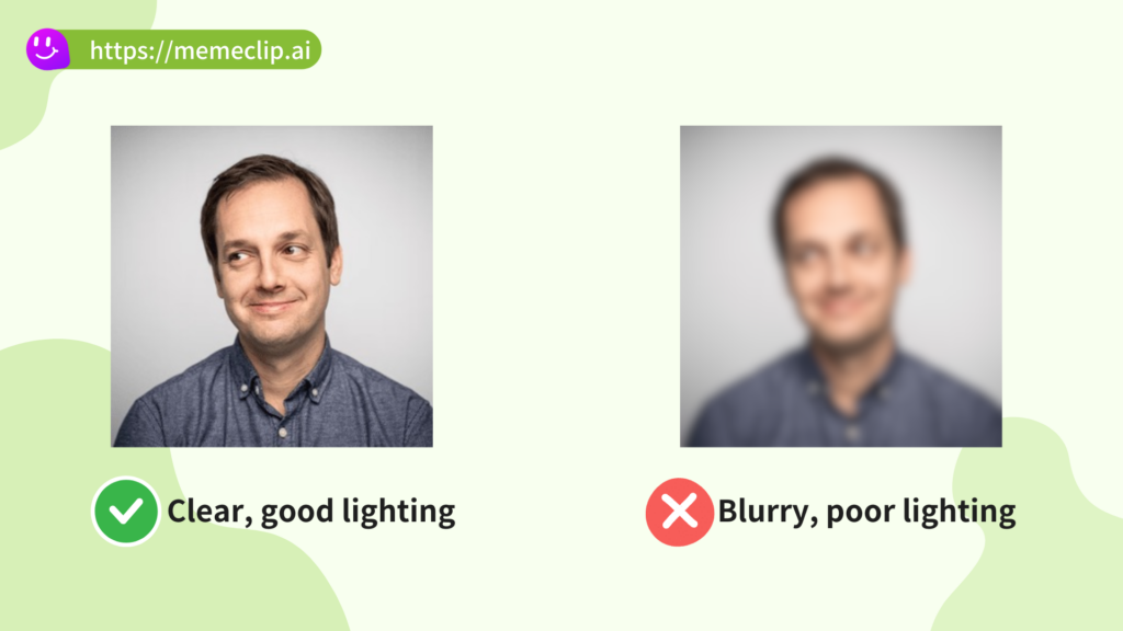 Good vs bad source images comparsion - MemeClip