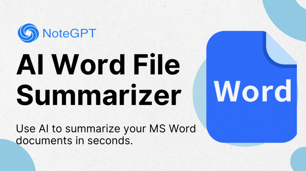 AI Word Summarizer - NoteGPT