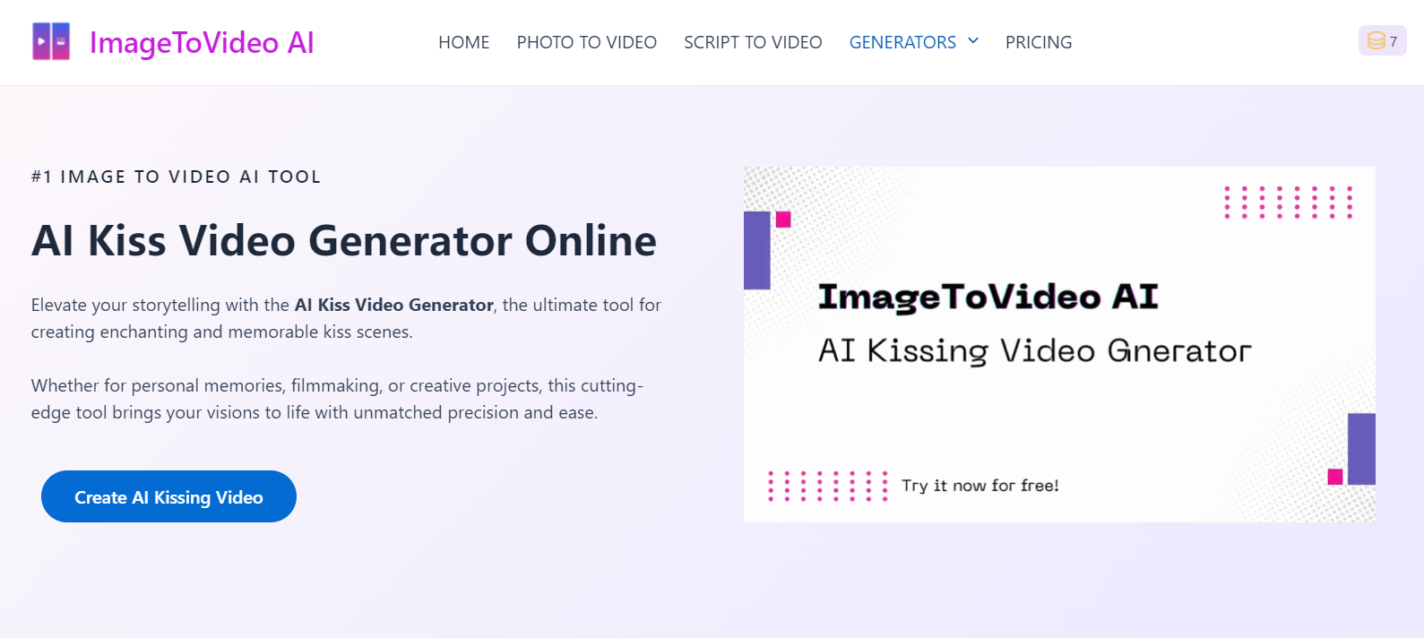 ai kiss video generator free-imagetovideo ai