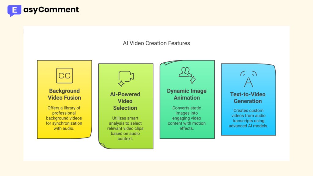 Amazing Features of AI Video Creation - EasyComment