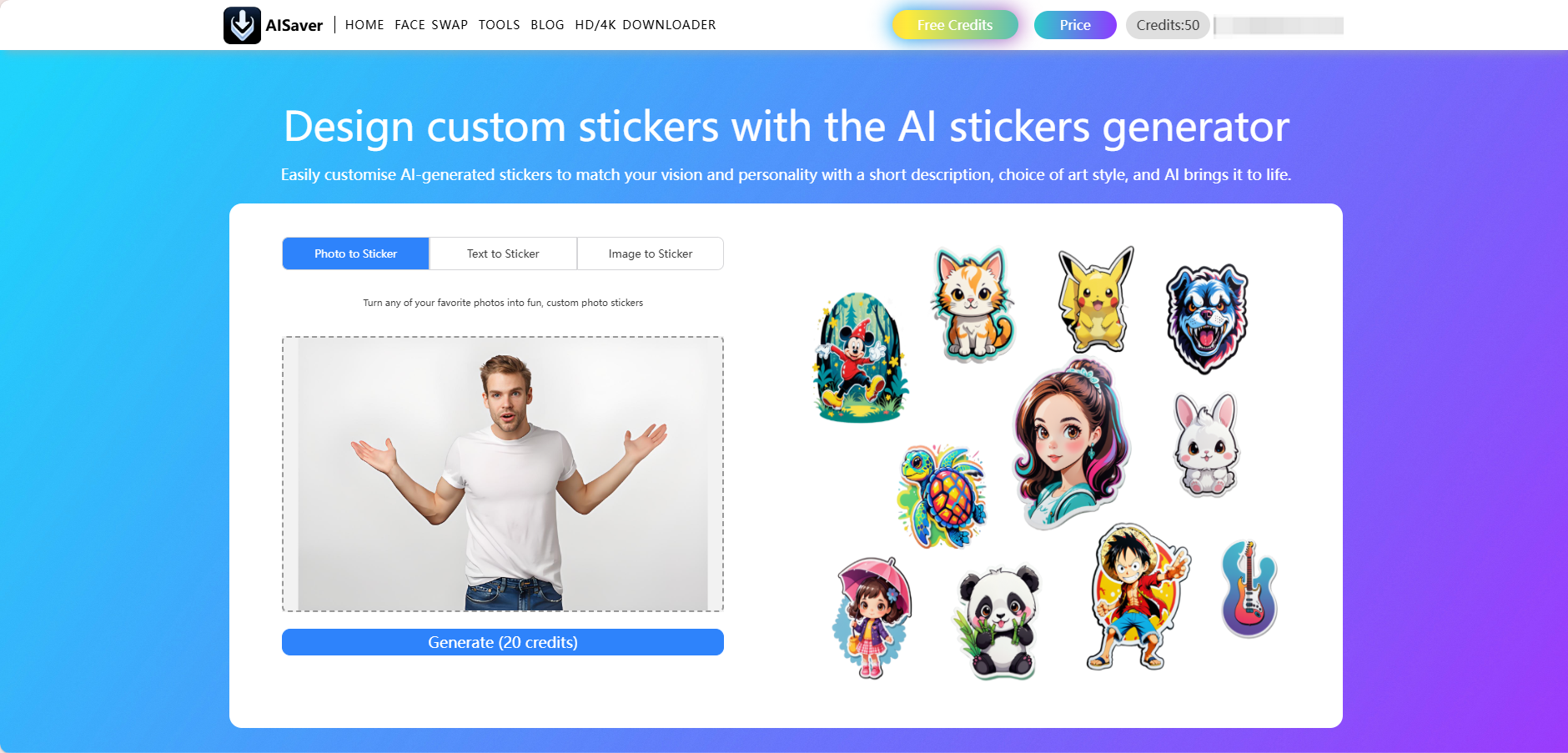 AISaver,AI Sticker Generator