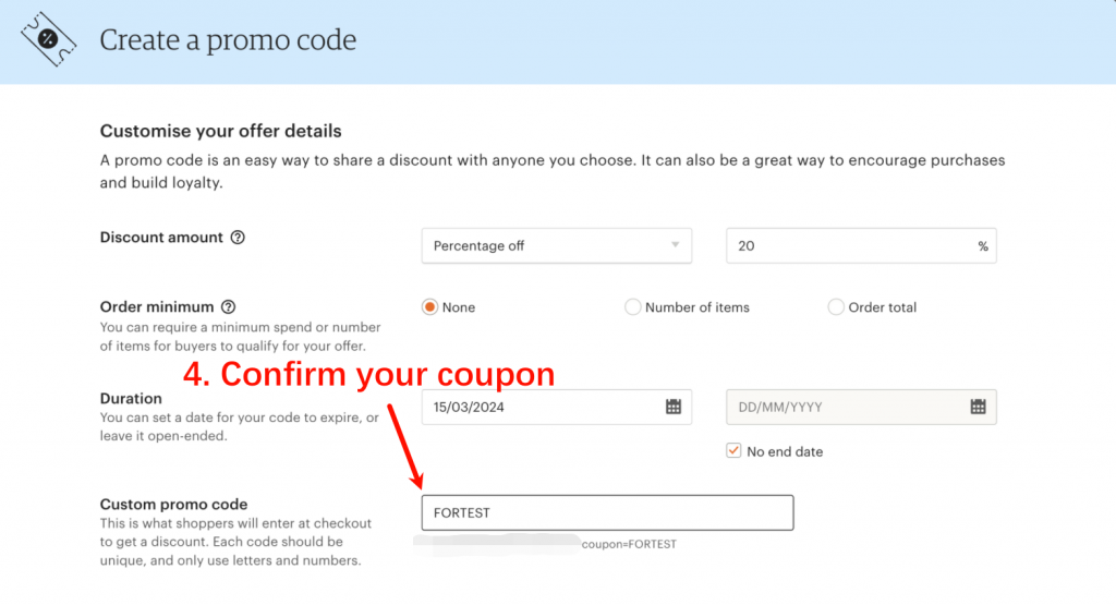 Confirm Your Coupon On Etsy - 2