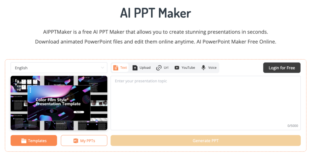 Introducing AI PPT Maker