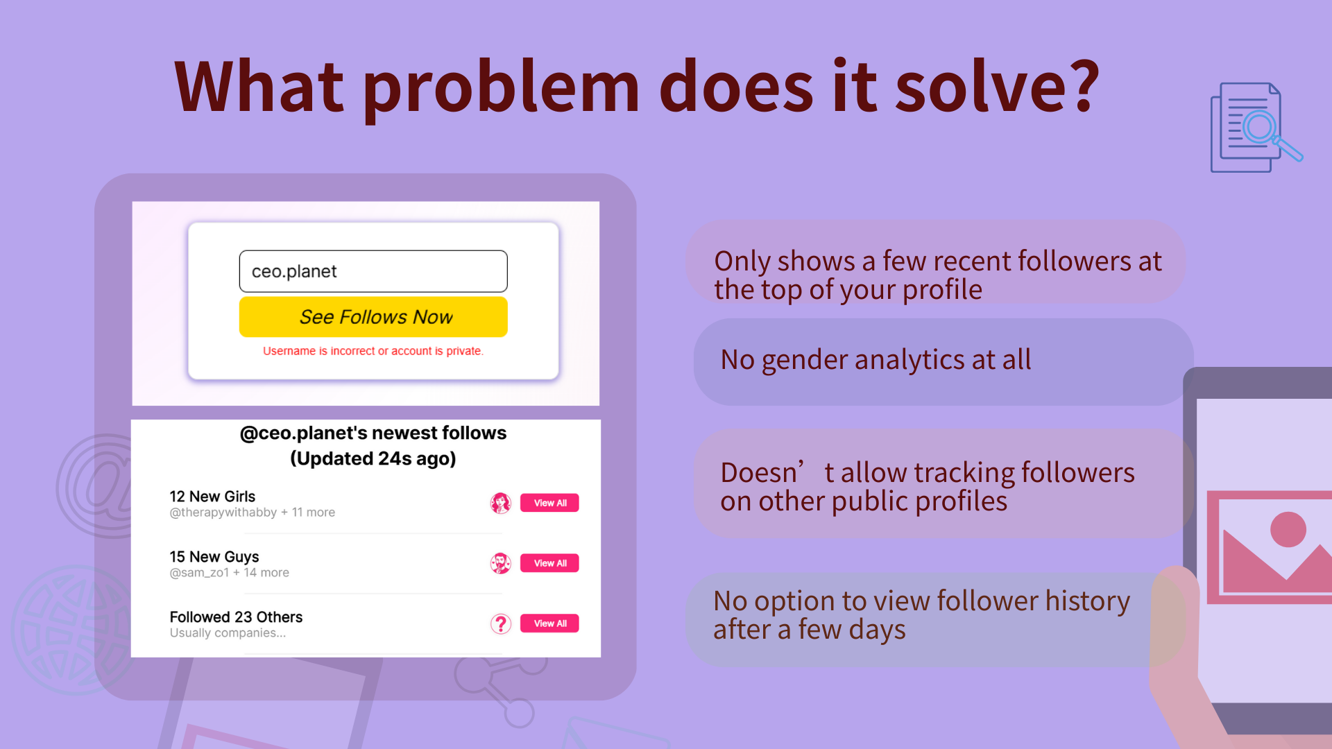 What Problems Does RecentFollow Solve?