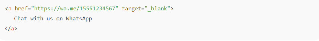 The code that make you whatsapp chat button clickable