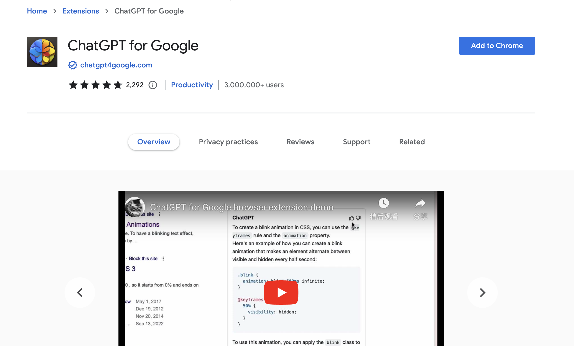 Top 3: ChatGPT for Google