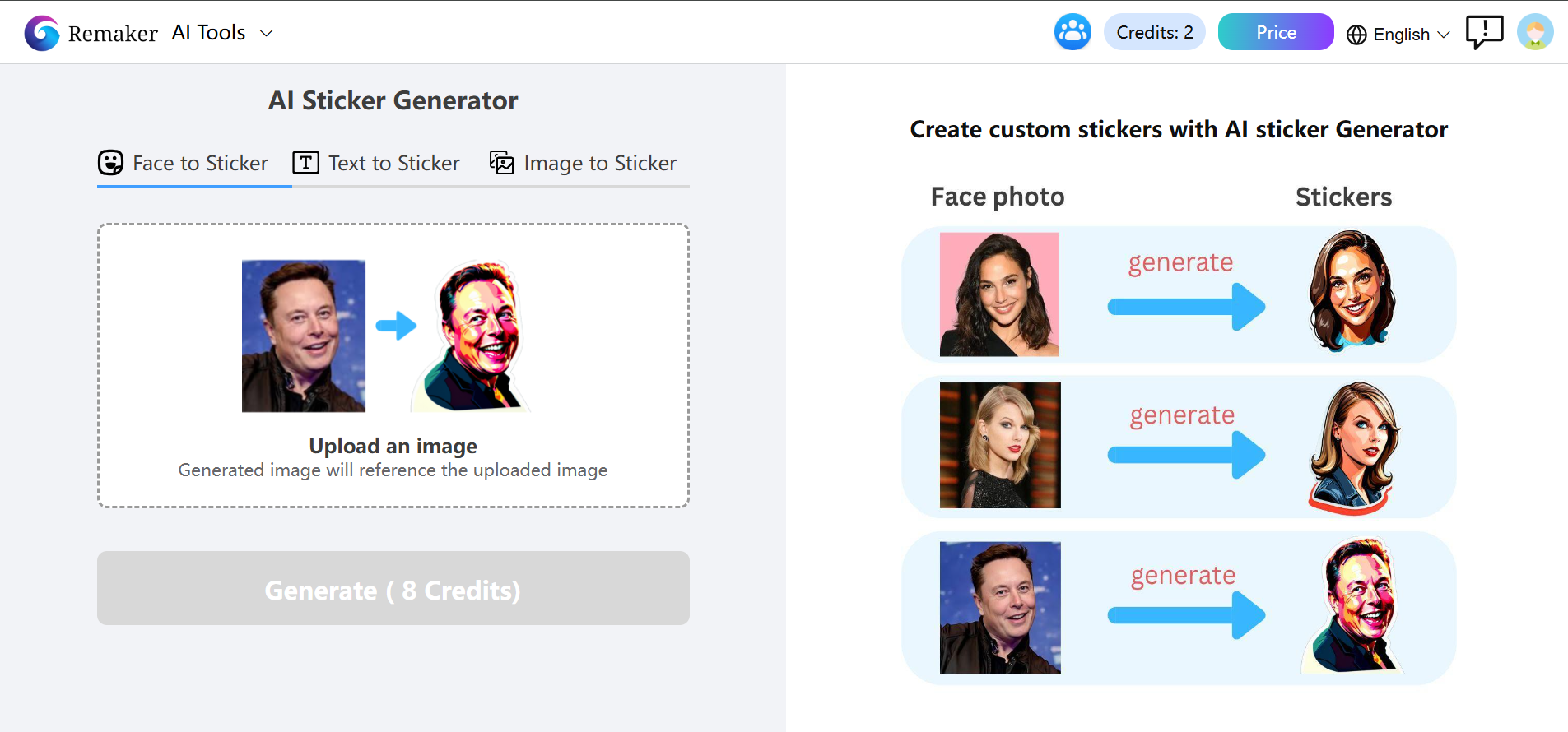 Remaker AI Sticker Generator