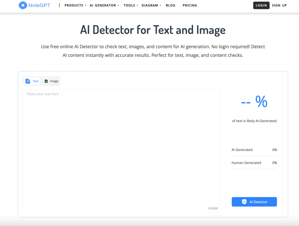 How to Use the AI Detector Tool by NoteGPT