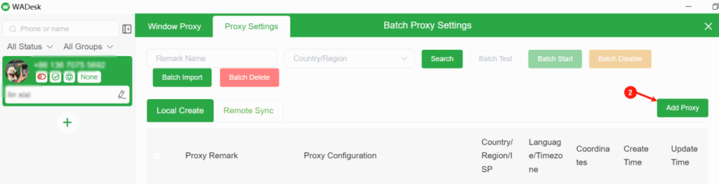 Configure Network Proxy Parameters