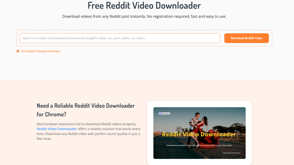 Reddit Video Downloader - EasyComment