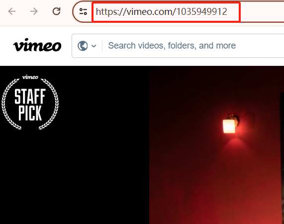 copy the link of the Vimeo video you want to save.