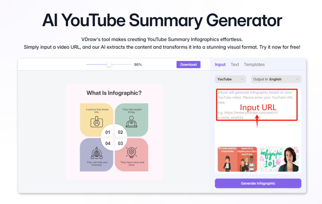 AI YouTube Summary Generator-VDraw