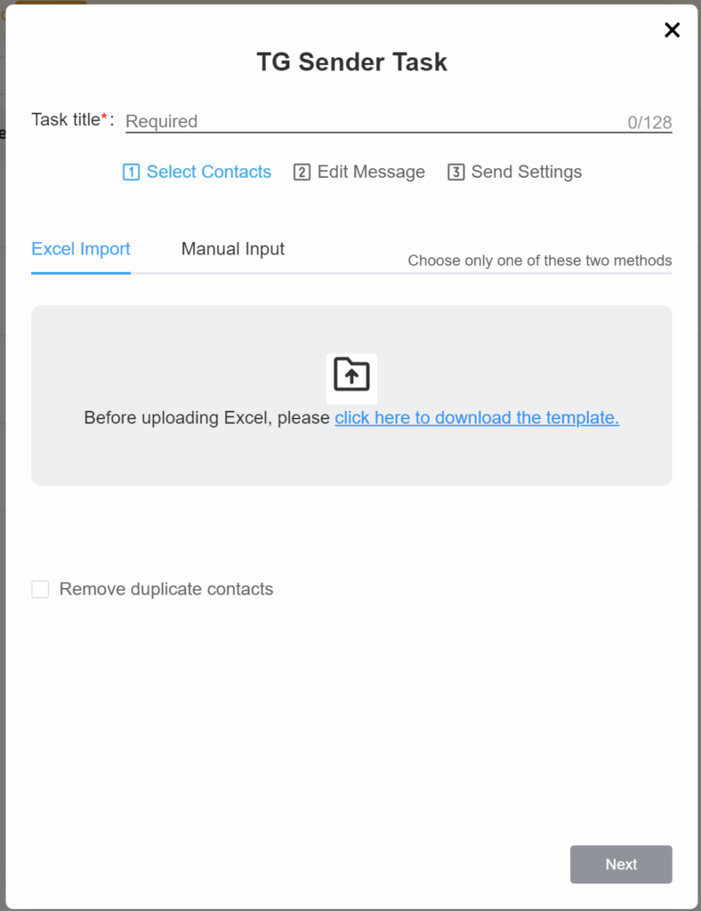 TGDesk Telegram CRM Bulk Messaging Task