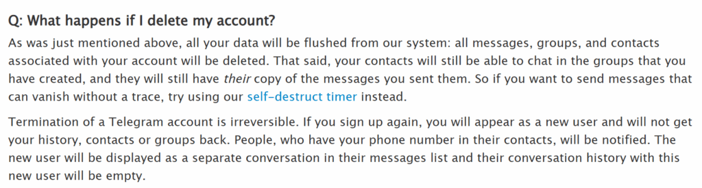 What happens if I delete my account