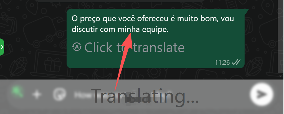 outgoing message translation