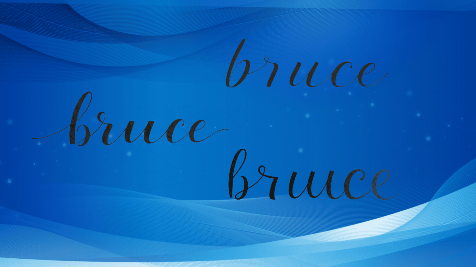 Handwriting Styles Fancy Way to Write the Name Bruce