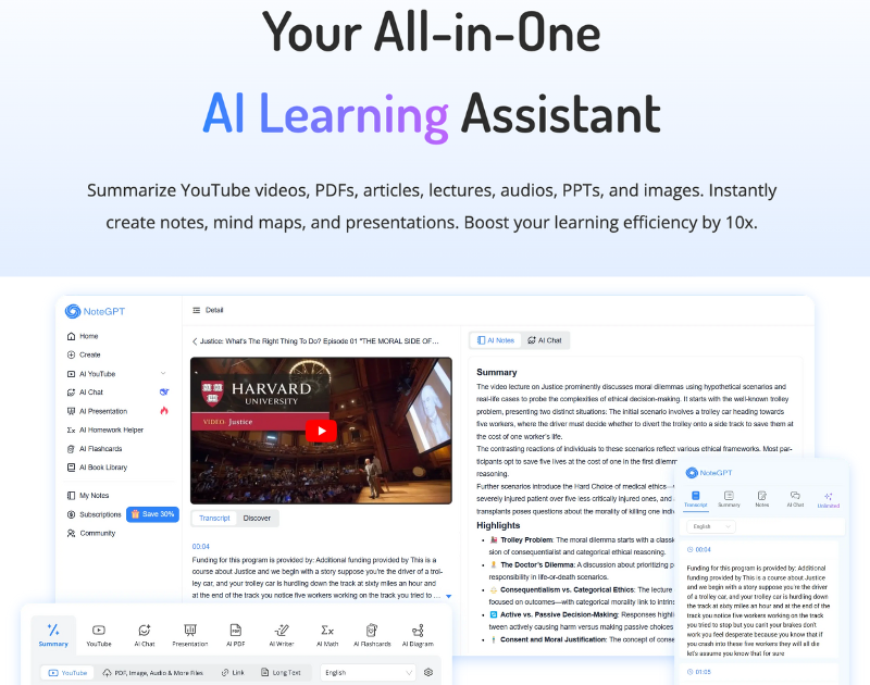 NoteGPT AI banner