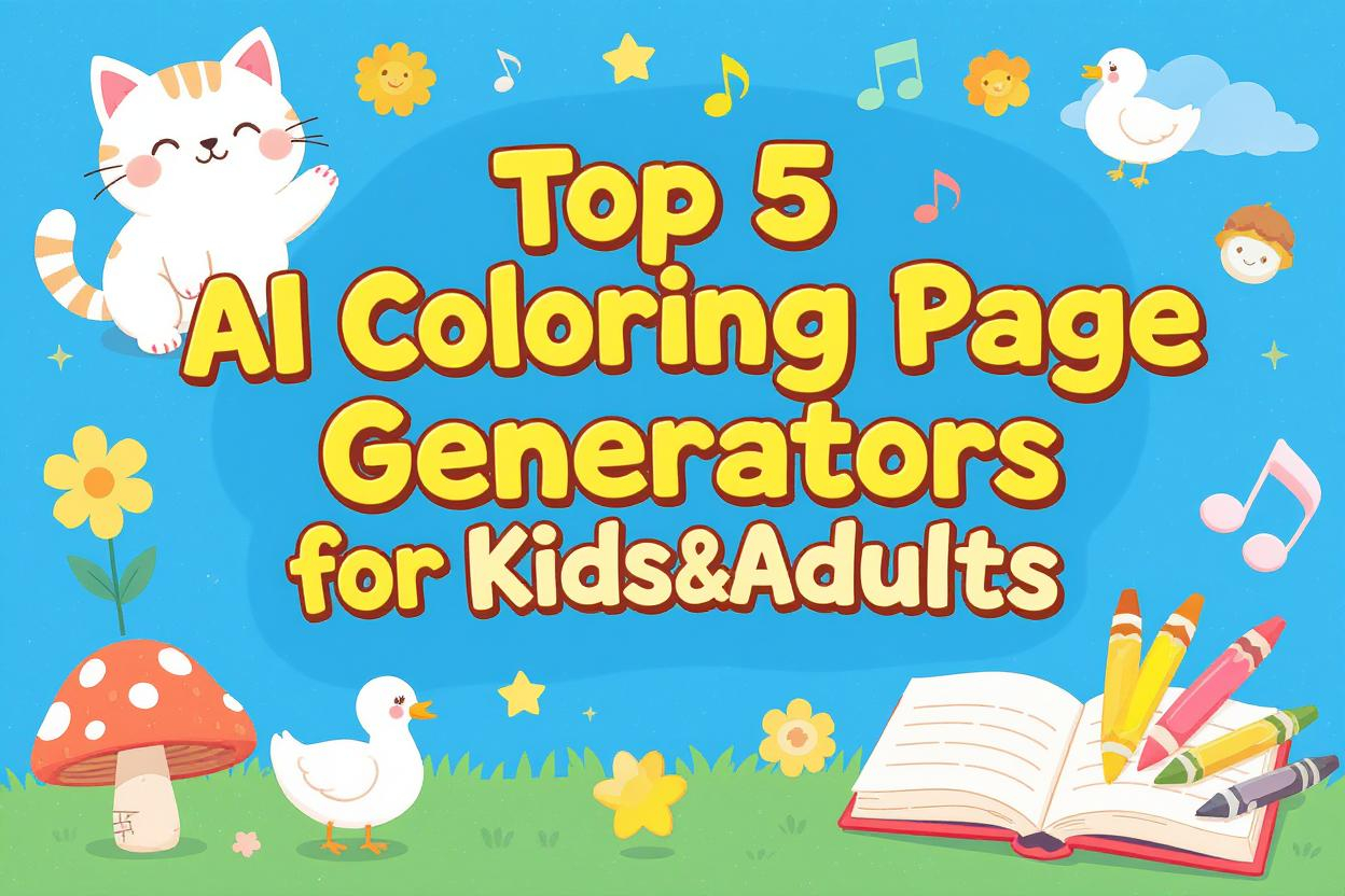 Top 5 AI Coloring Page Generators for Kids&Adults