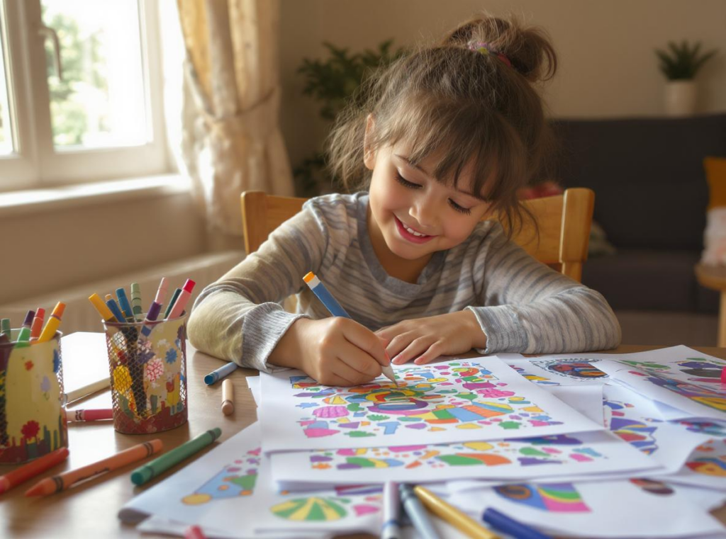 A children coloring