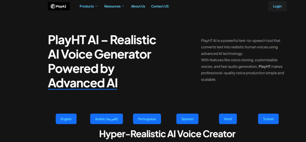 PlayHT AI text-to-speech platform