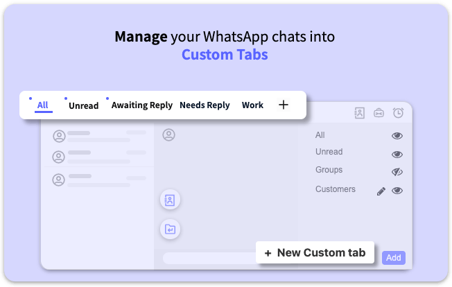 Manage Your WhatsApp Chats into Custom Tabs