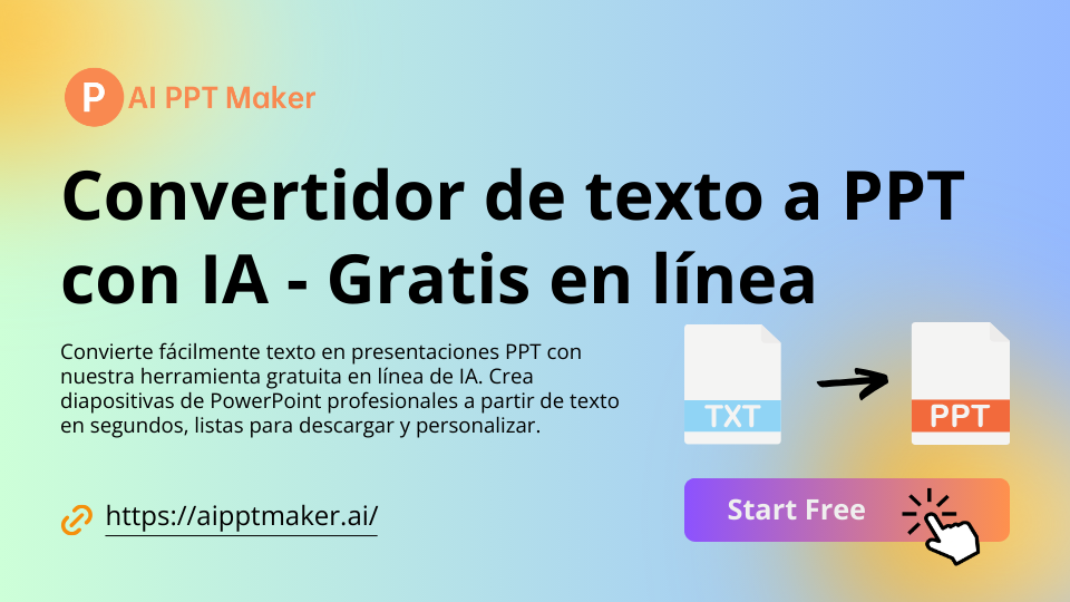 Convertidor de texto a PPT con IA - AIPPTMaker