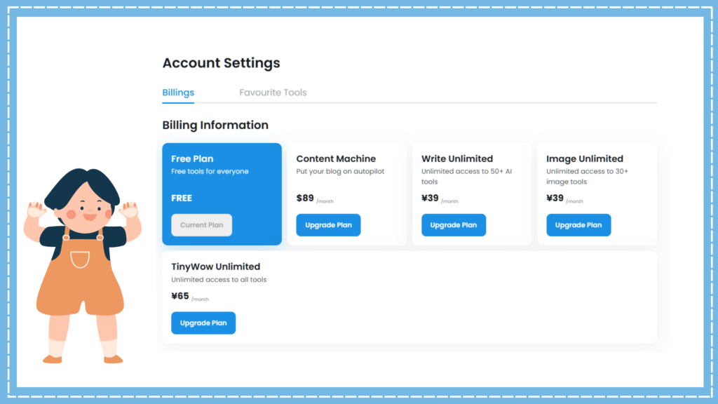 TinyWow's pricing