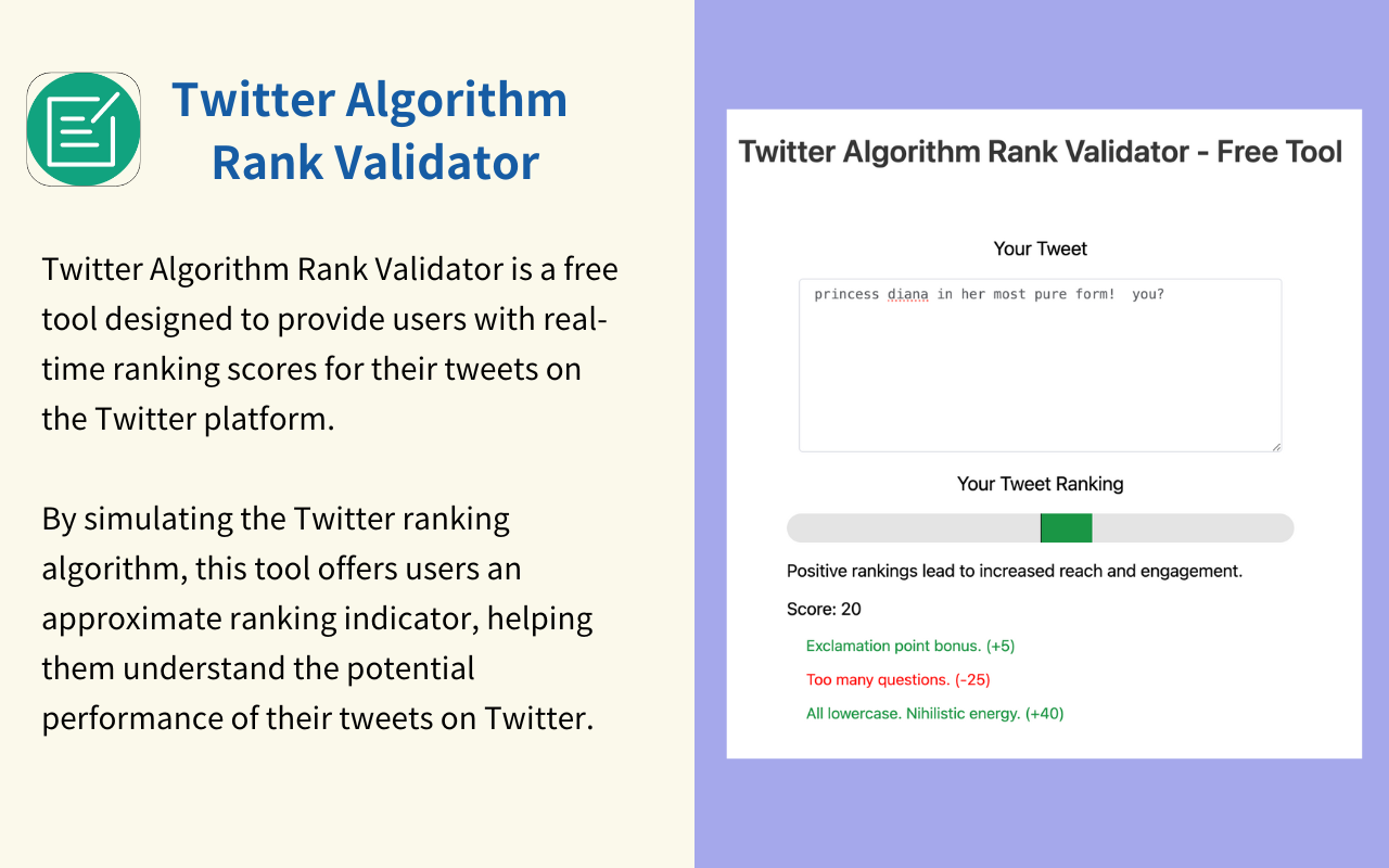 Twitter Algorithm Ranking Validator
