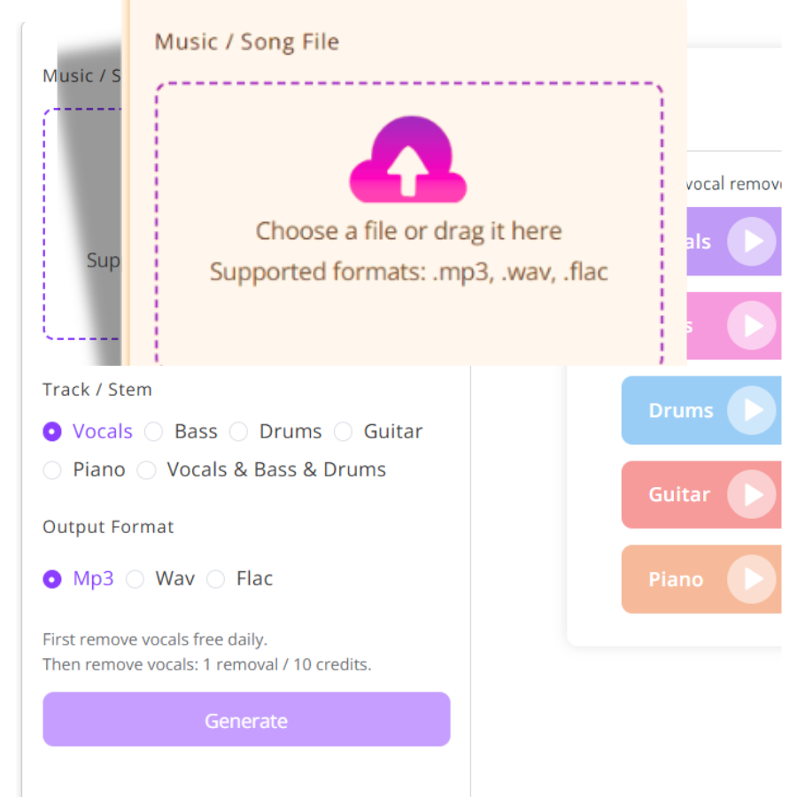 AIVocal Vocal Remover With AI Free Online