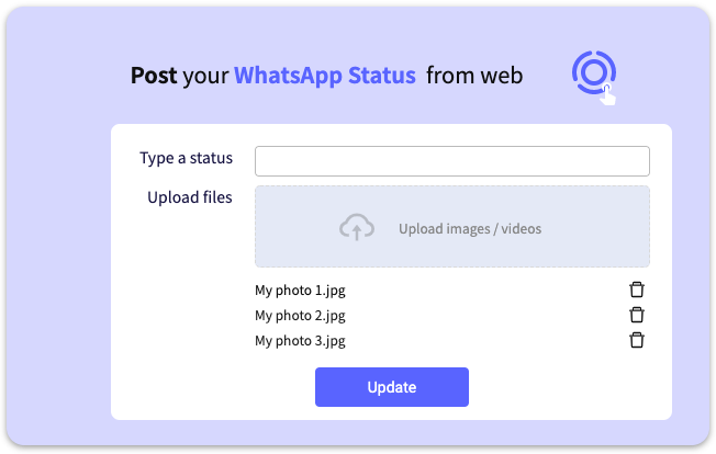 Post Your WhatsApp Status from WhatsApp Web With WADeck