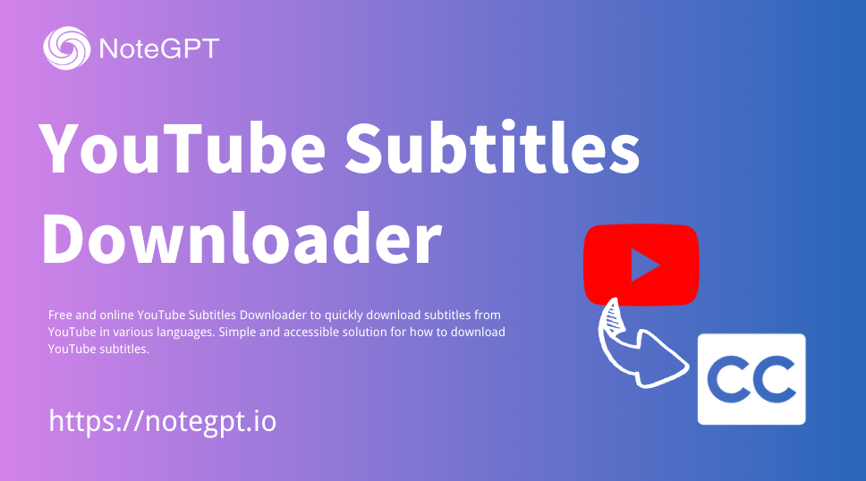 YouTube Subtitles Downloader - Free Online