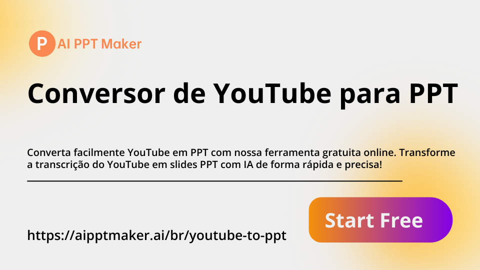 YouTube to PPT Converter - AIPPTMaker.ai