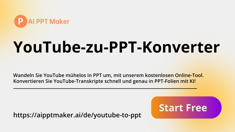 YouTube to PPT Converter - AIPPTMaker.ai