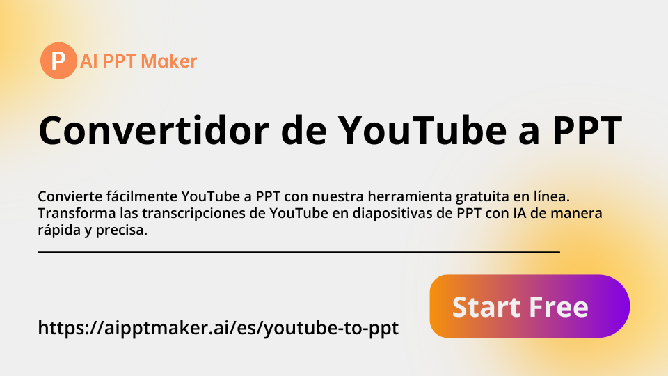 YouTube to PPT Converter - AIPPTMaker.ai