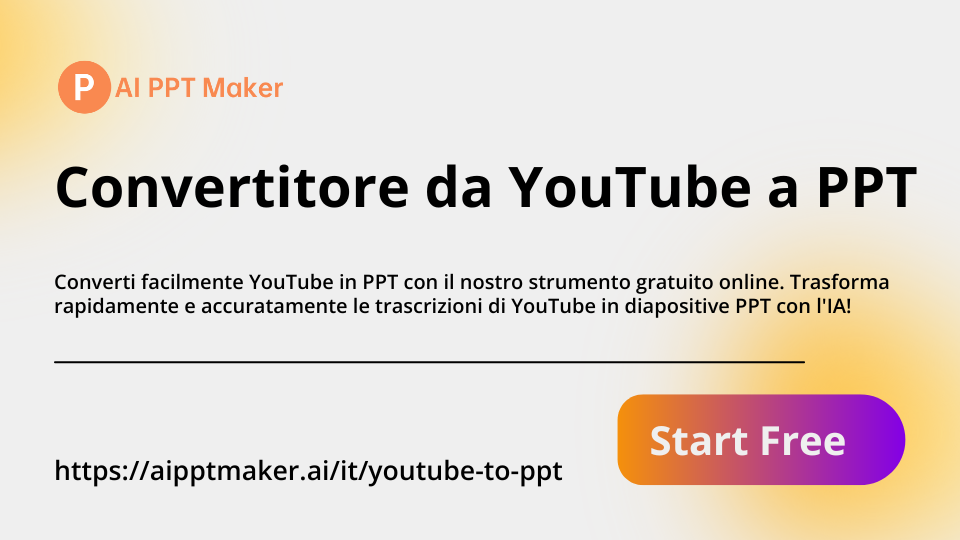 YouTube to PPT Converter - AIPPTMaker.ai