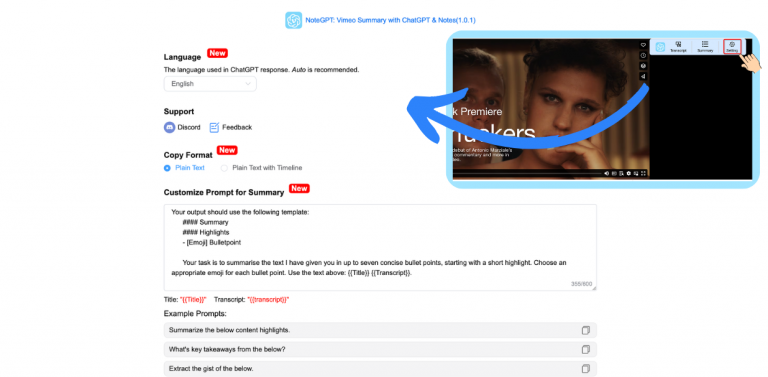 How To Use NoteGPT: Vimeo Summary With ChatGPT & Notes