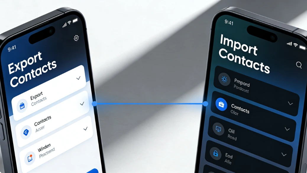 Using case of moving contacts to a new phone.