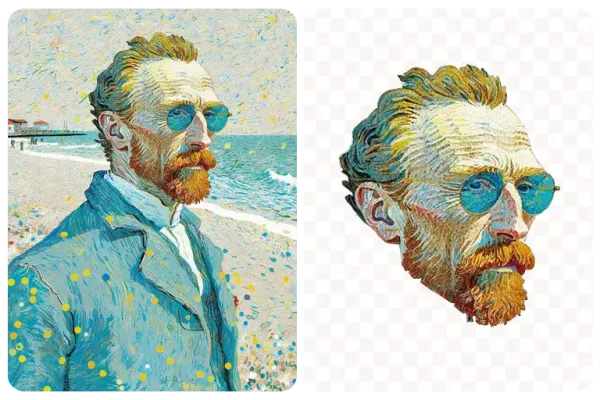 Precise Face and Hair Cut Out with AI