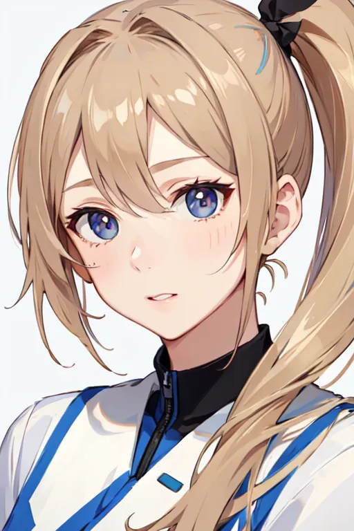 AI-generated side ponytail art