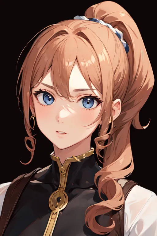 AI-generated curly ponytail art