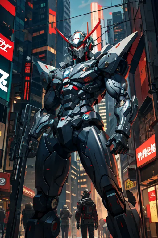 cyberpunk AI muscle steel image
