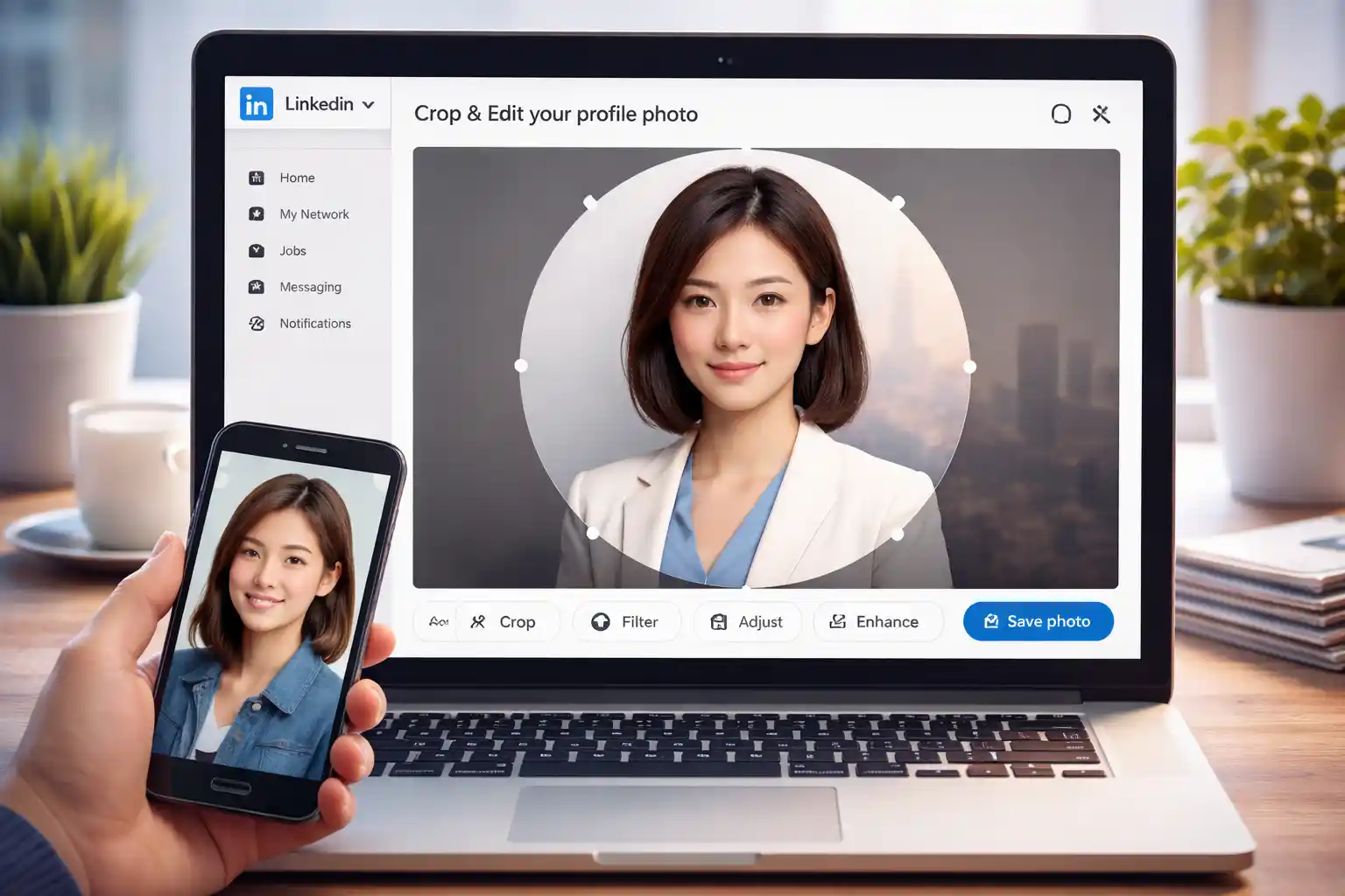 From Selfie to Professional LinkedIn Headshot