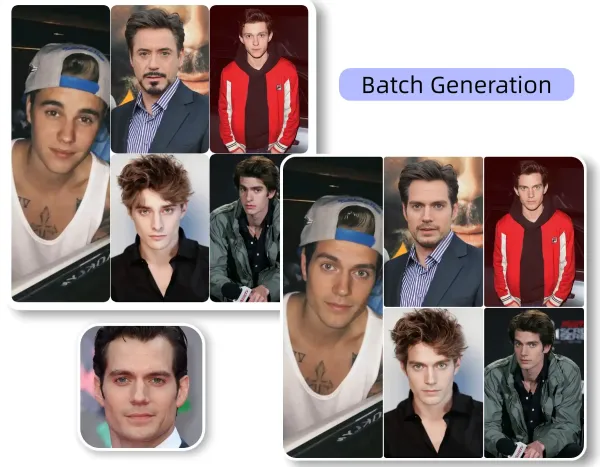 High-Quality Batch Swap of Target Faces