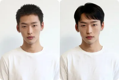 Short Hair to Side Part