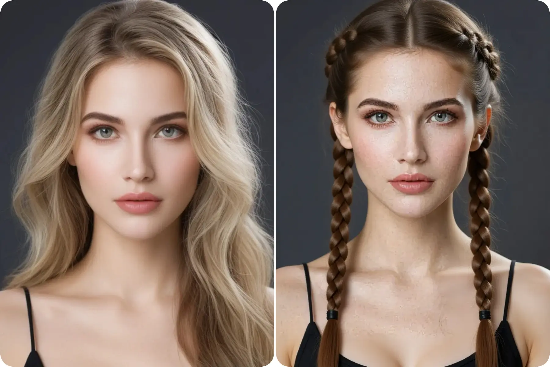 Wavy Hair to Two Braid