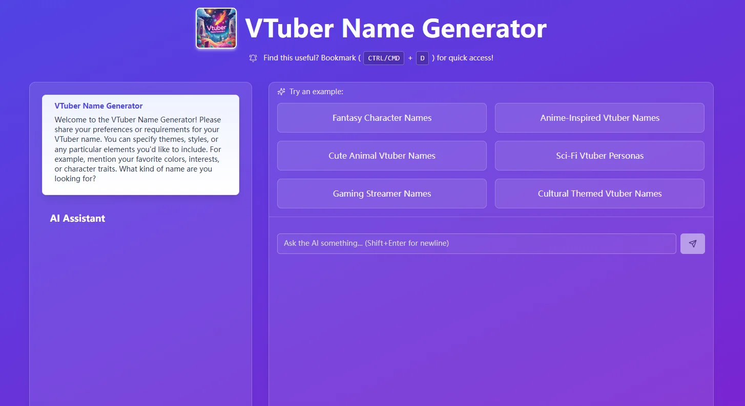 Semantic Pen Vtuber Name Generator
