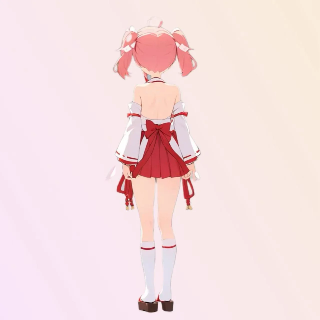 Back view character reference sheet